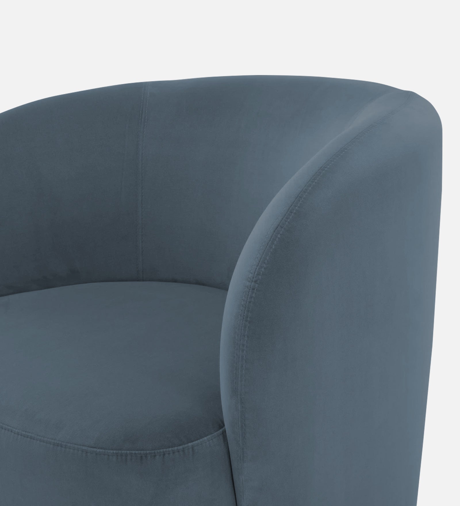 Lucky Velvet Wing Chair In Oxford Blue Colour - Febonic Living