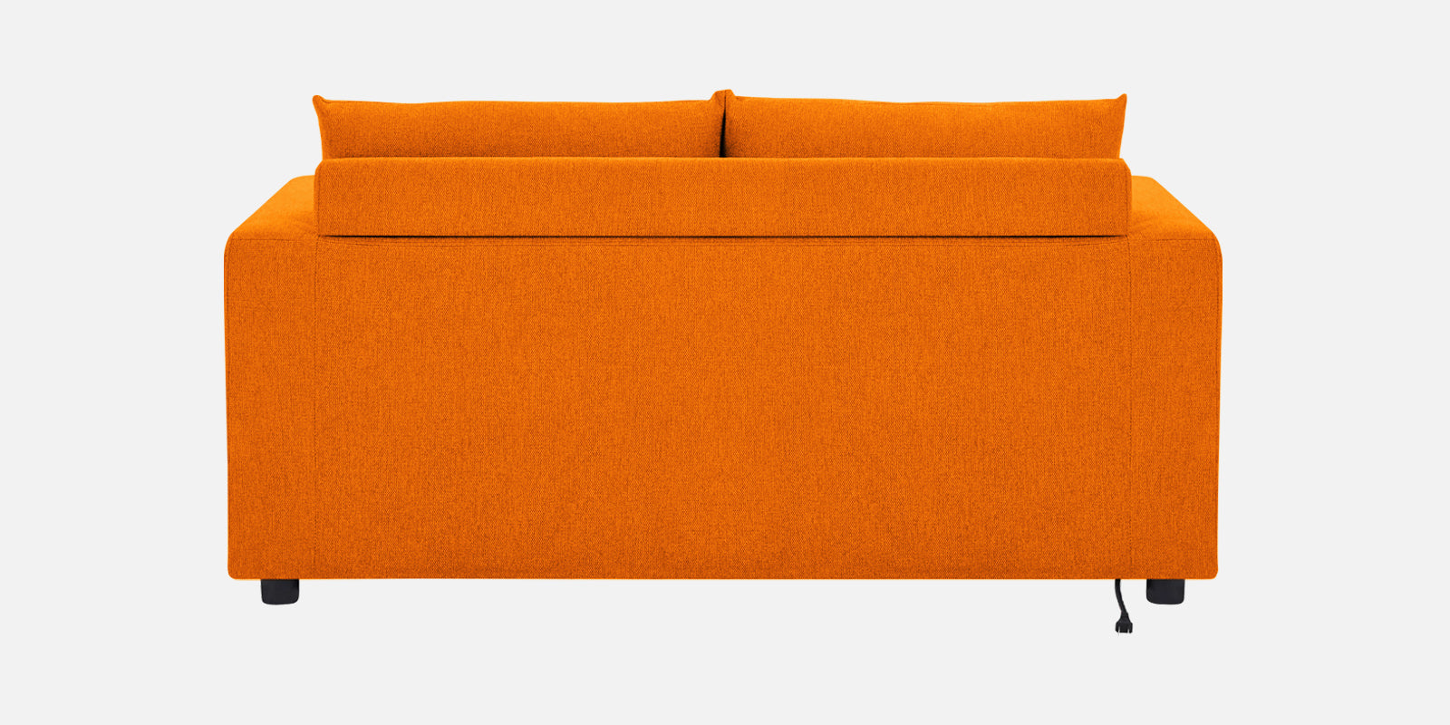 Roman Fabric 3 Seater Foldable Sofa Cum Bed In Vivid Orange Colour With USB Portable Type - Febonic Living