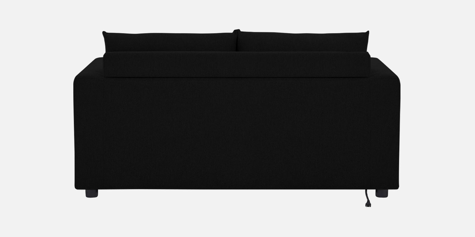 Roman Fabric 3 Seater Foldable Sofa Cum Bed In Zed Black Colour With USB Portable Type - Febonic Living