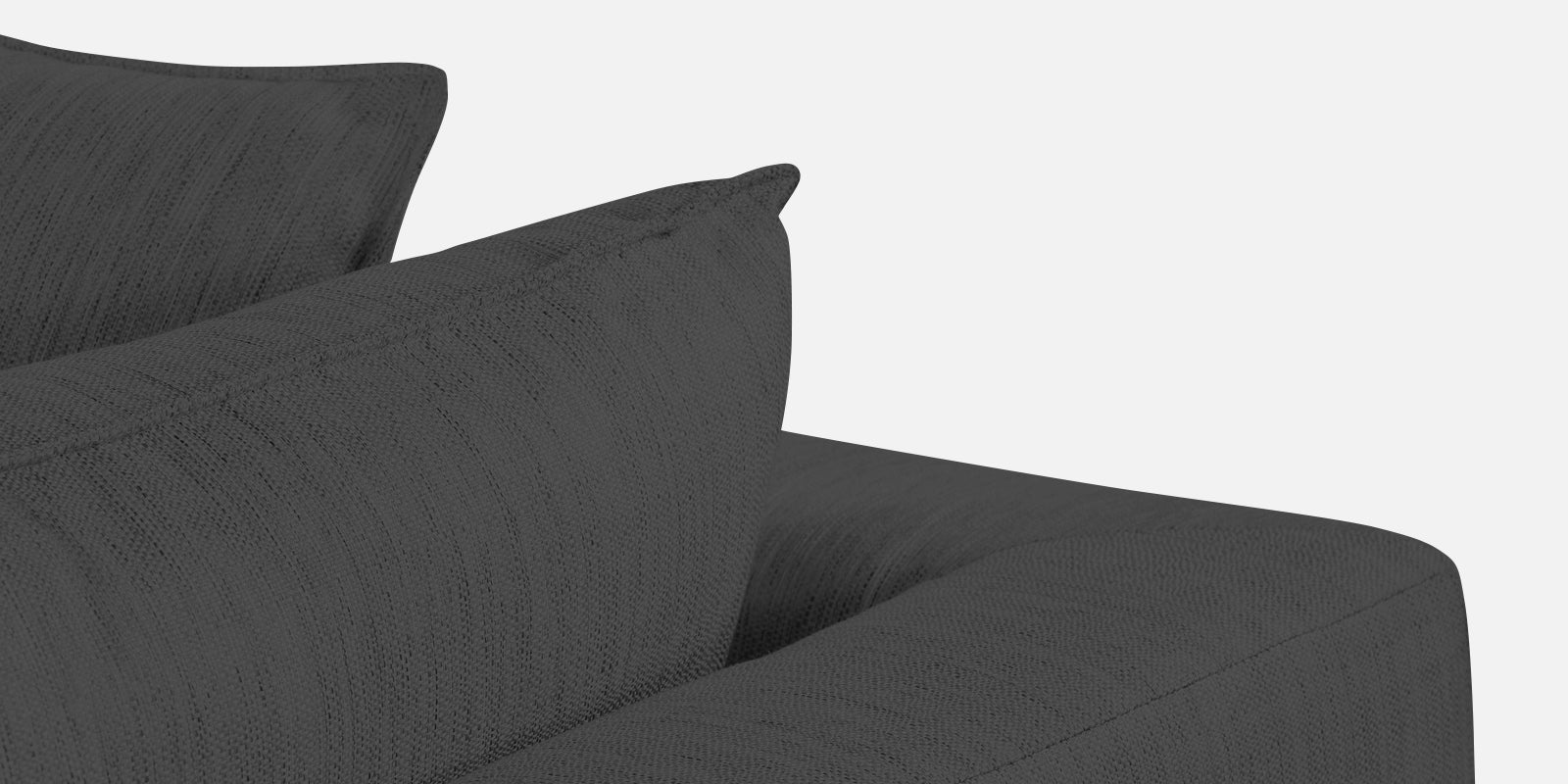 Ziggy Fabric LHS Sectional Sofa (3+Lounger) In Stone Grey Colour - Febonic Living