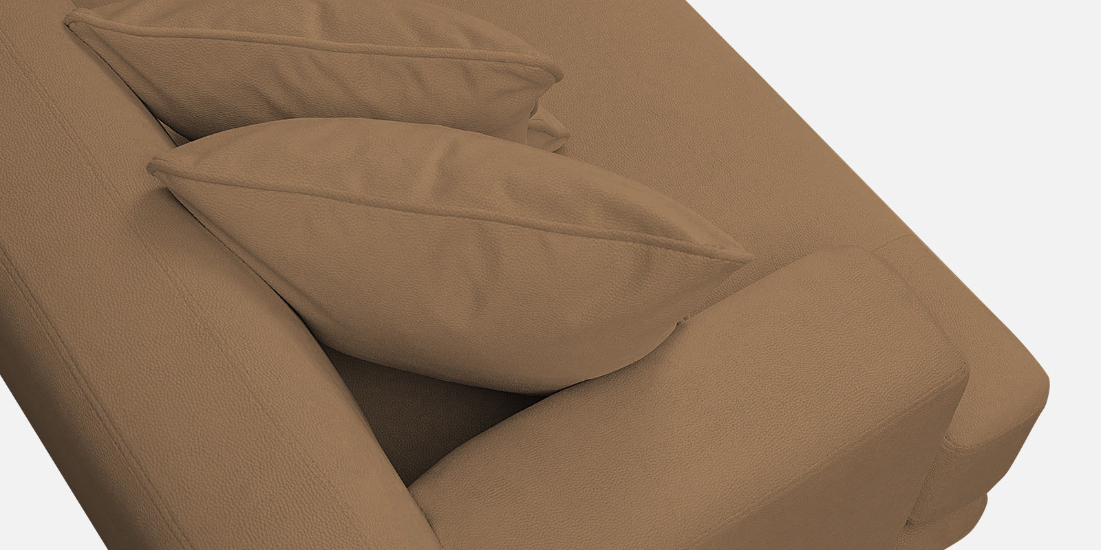 Woody Fabric LHS Sectional Sofa (3+Lounger) In Dusty peach Colour - Febonic Living