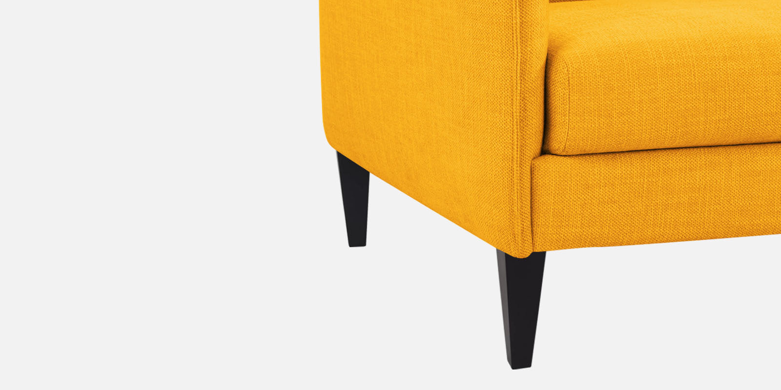 Piku Fabric LHS Sectional Sofa (3+Lounger) In Bold Yellow Colour - Febonic Living