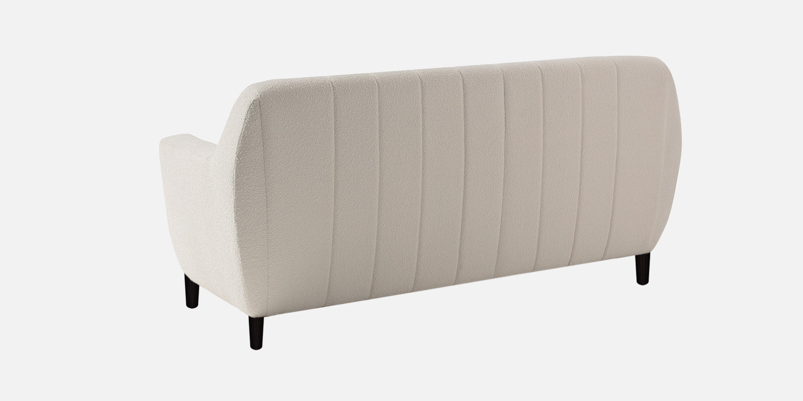 Nesco Boucle Fabric 2 Seater Sofa In Bright White Colour - Febonic Living