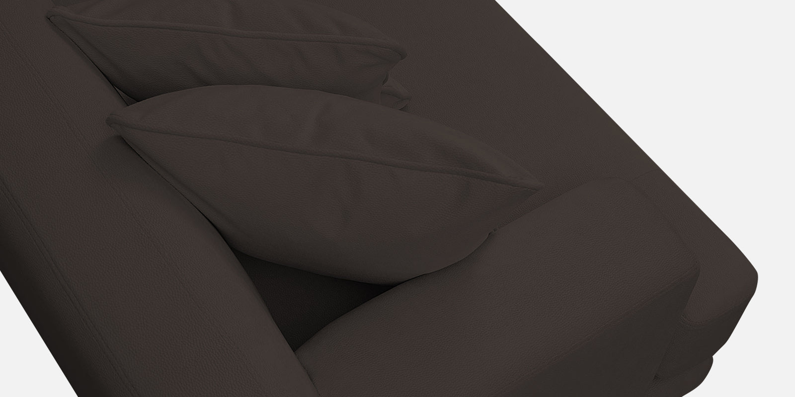 Woody Fabric LHS Sectional Sofa (3+Lounger) In Coal Brown Colour - Febonic Living