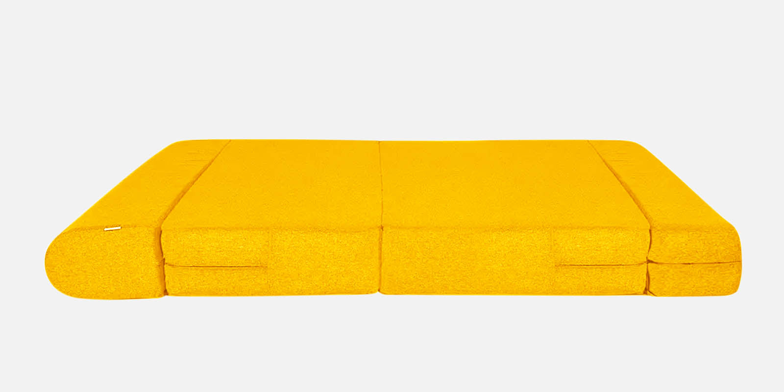 Fleepy Fabric 2 Seater Foldable Sofa Cum Bed In Bold Yellow Colour - Febonic Living