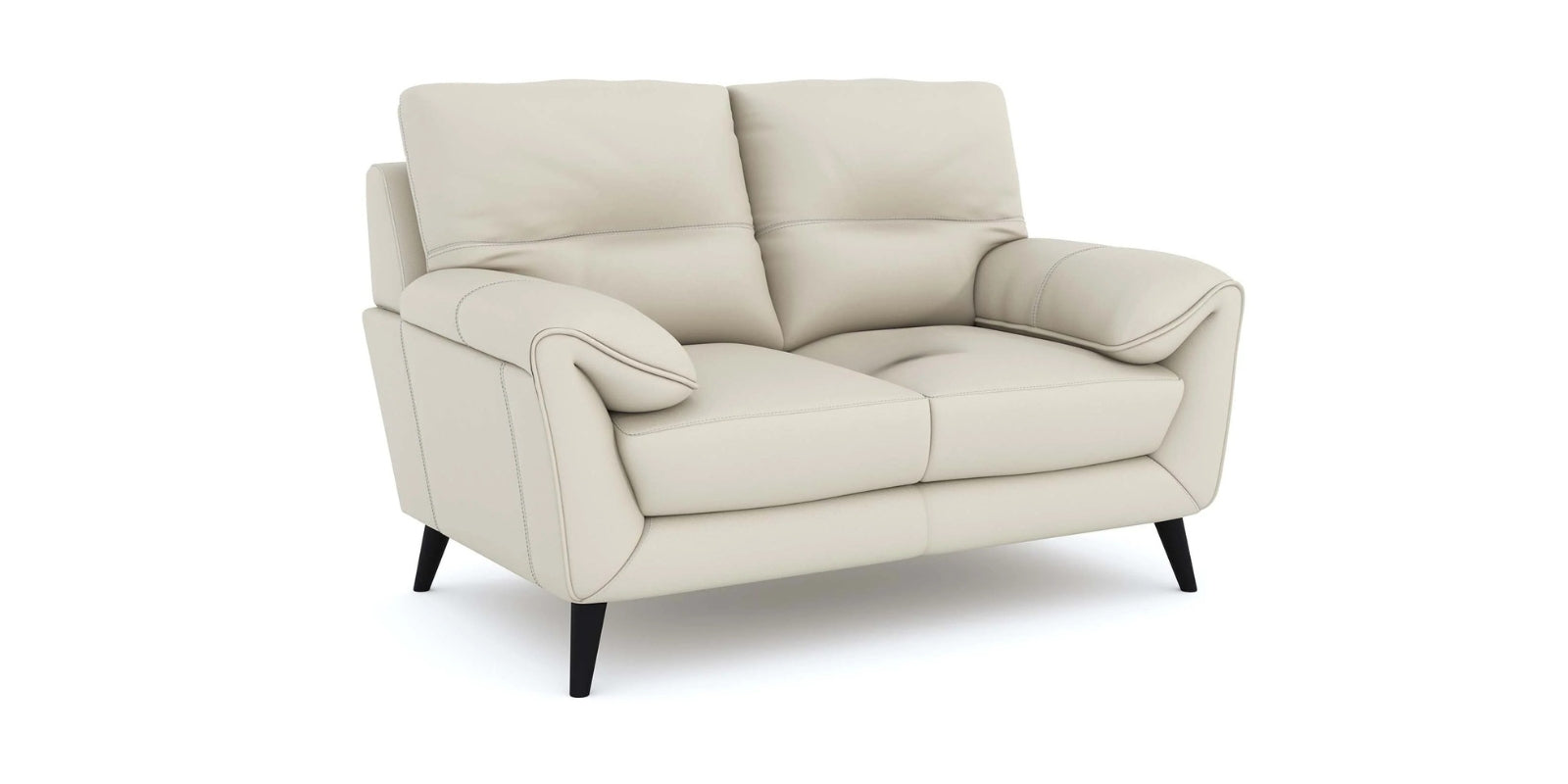Amani Leatherette 2 Seater Sofa In Beige Colour - Febonic Living