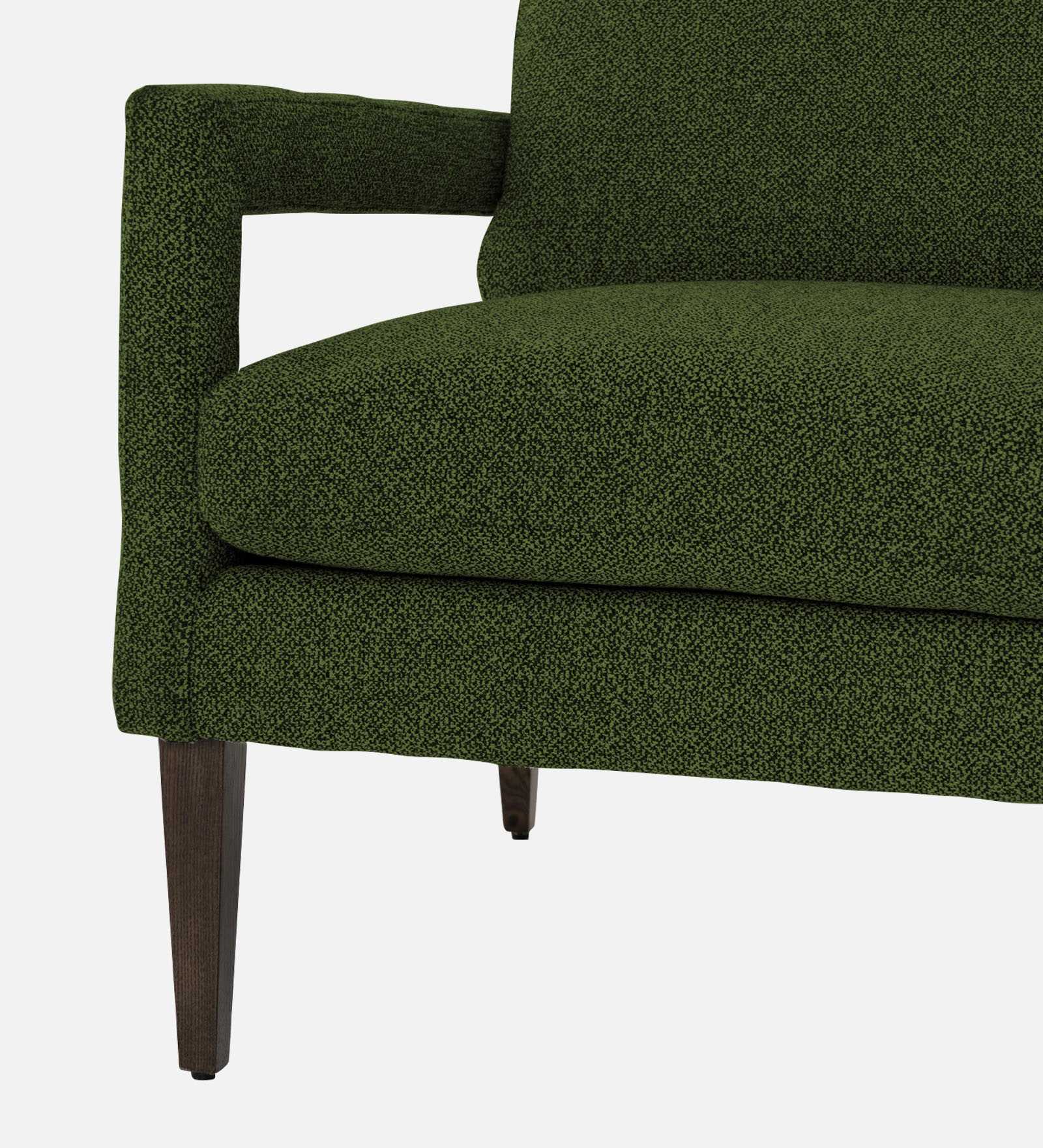 Olsen Fabric Arm Chair In Olive Green Colour - Febonic Living