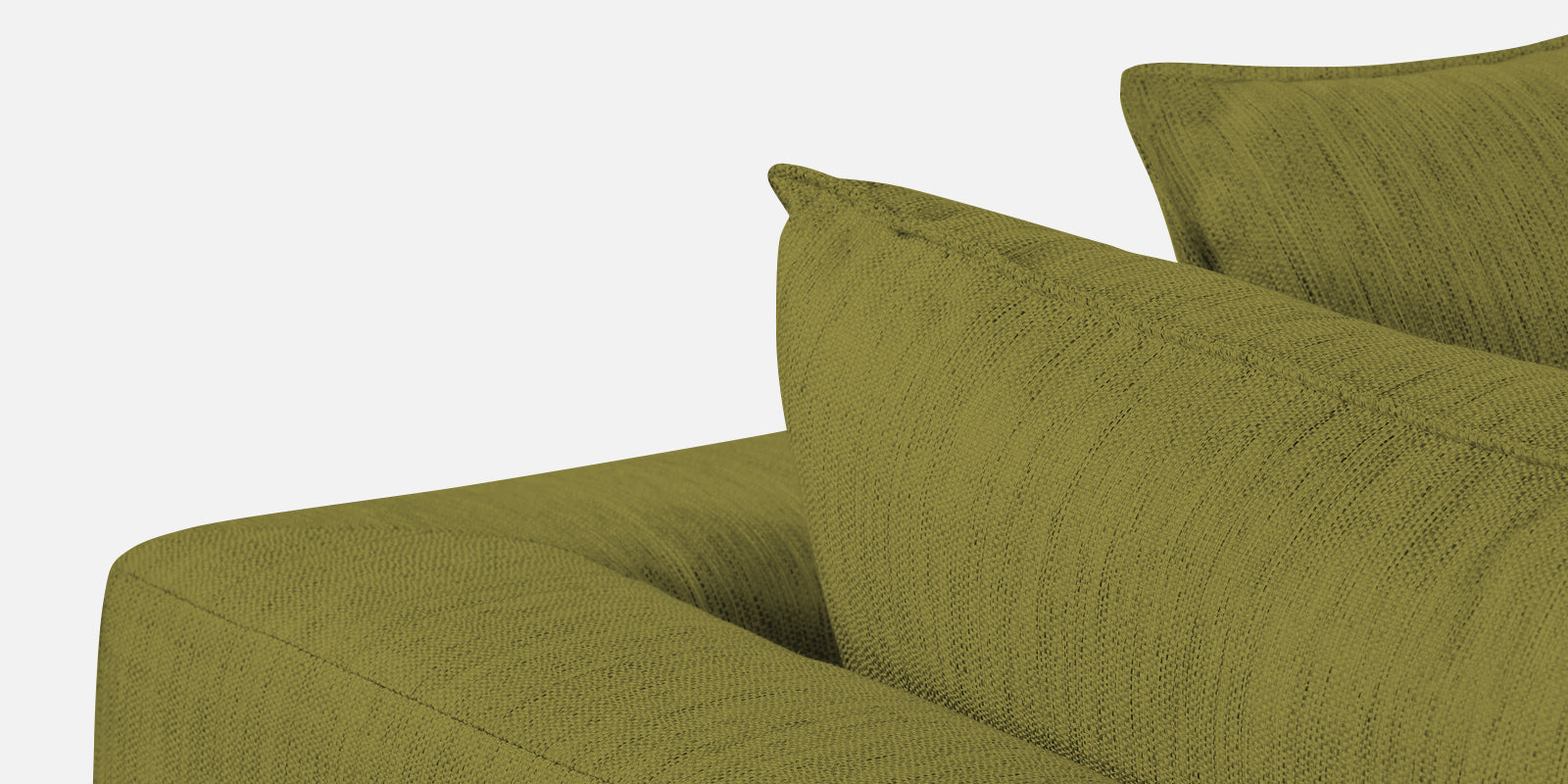 Ziggy Fabric RHS Sectional Sofa (3+Lounger) In Kelly Green Colour - Febonic Living