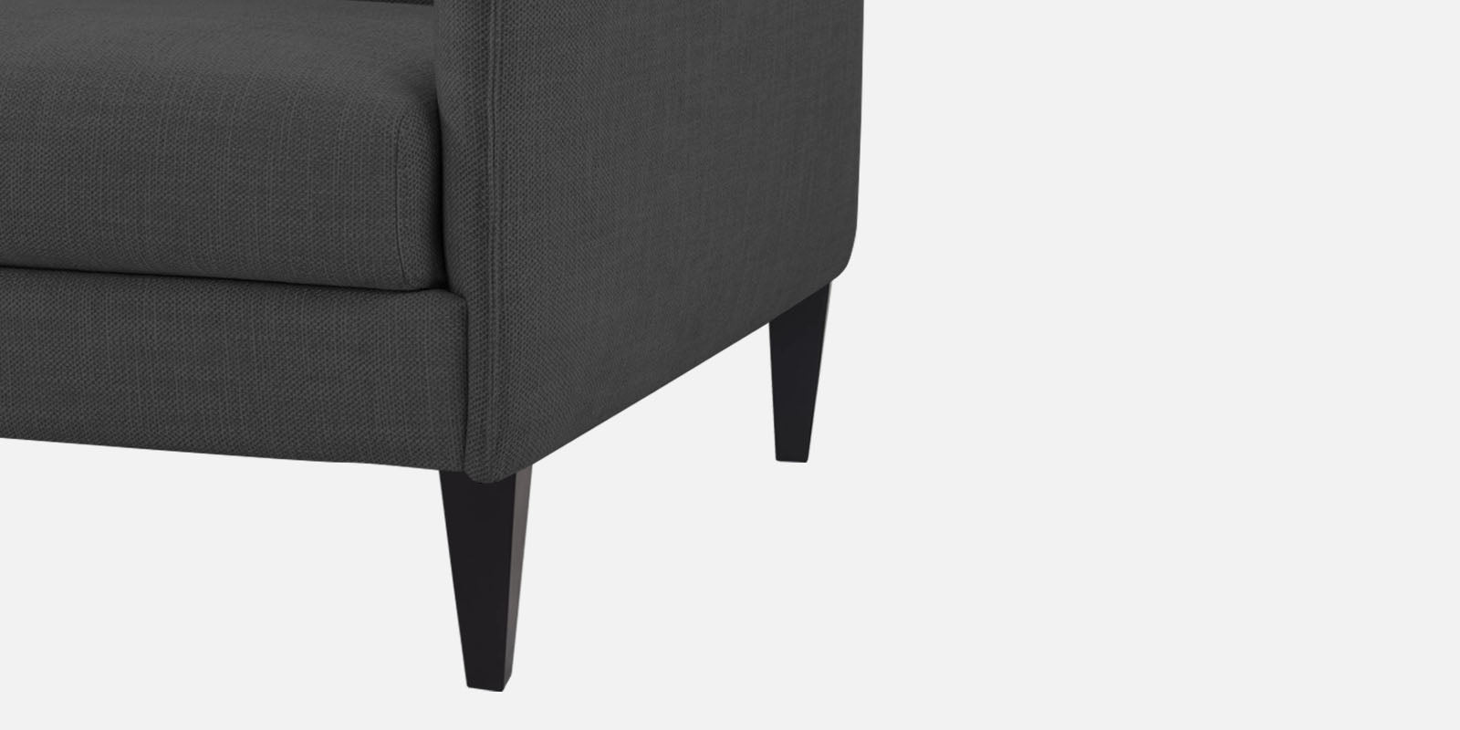 Piku Fabric RHS Sectional Sofa (3+Lounger) In Charcoal Grey Colour - Febonic Living