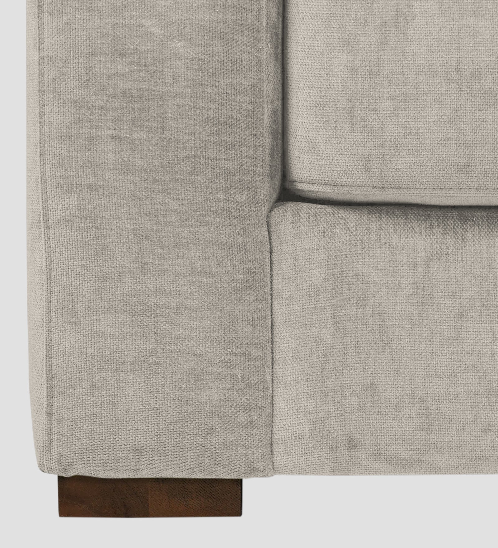 Dara Fabric 1 Seater Sofa In Ash Grey Colour - Febonic Living