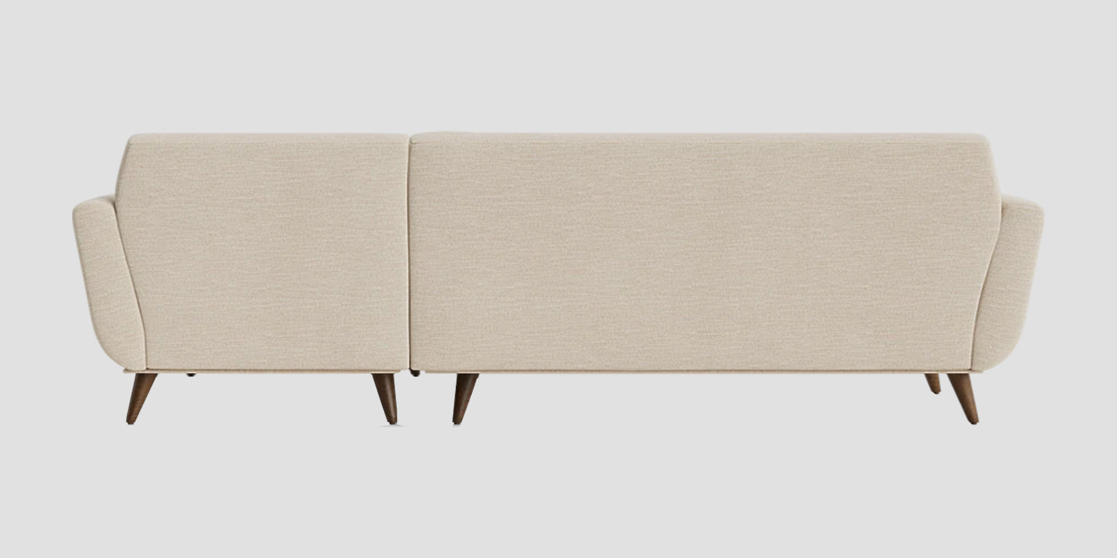 Jasmin Fabric LHS Sectional Sofa In (3+ Lounger) Ivory Cream Colour - Febonic Living