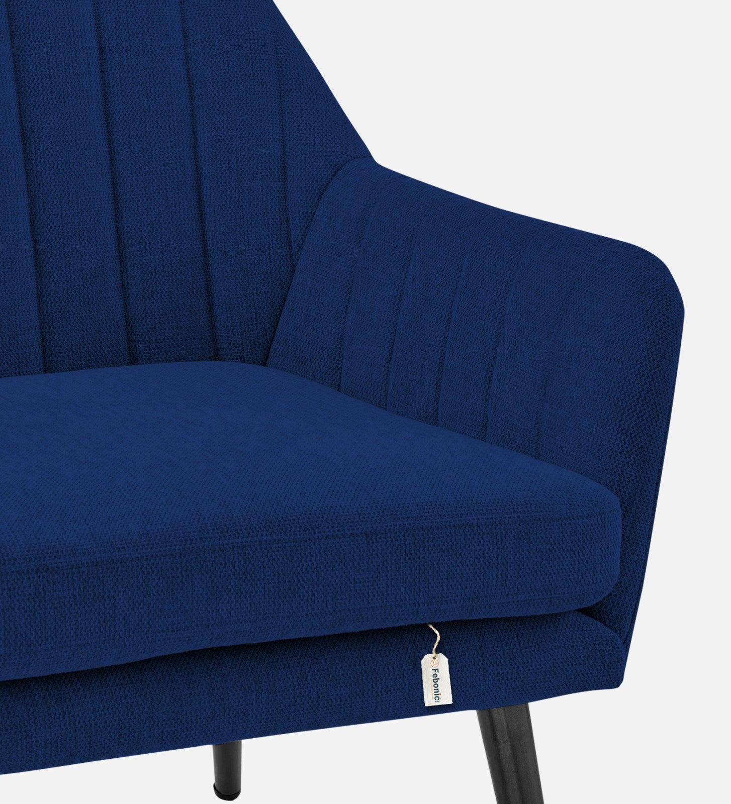 Bella Fabric Arm Chair In Royal Blue Colour - Febonic Living