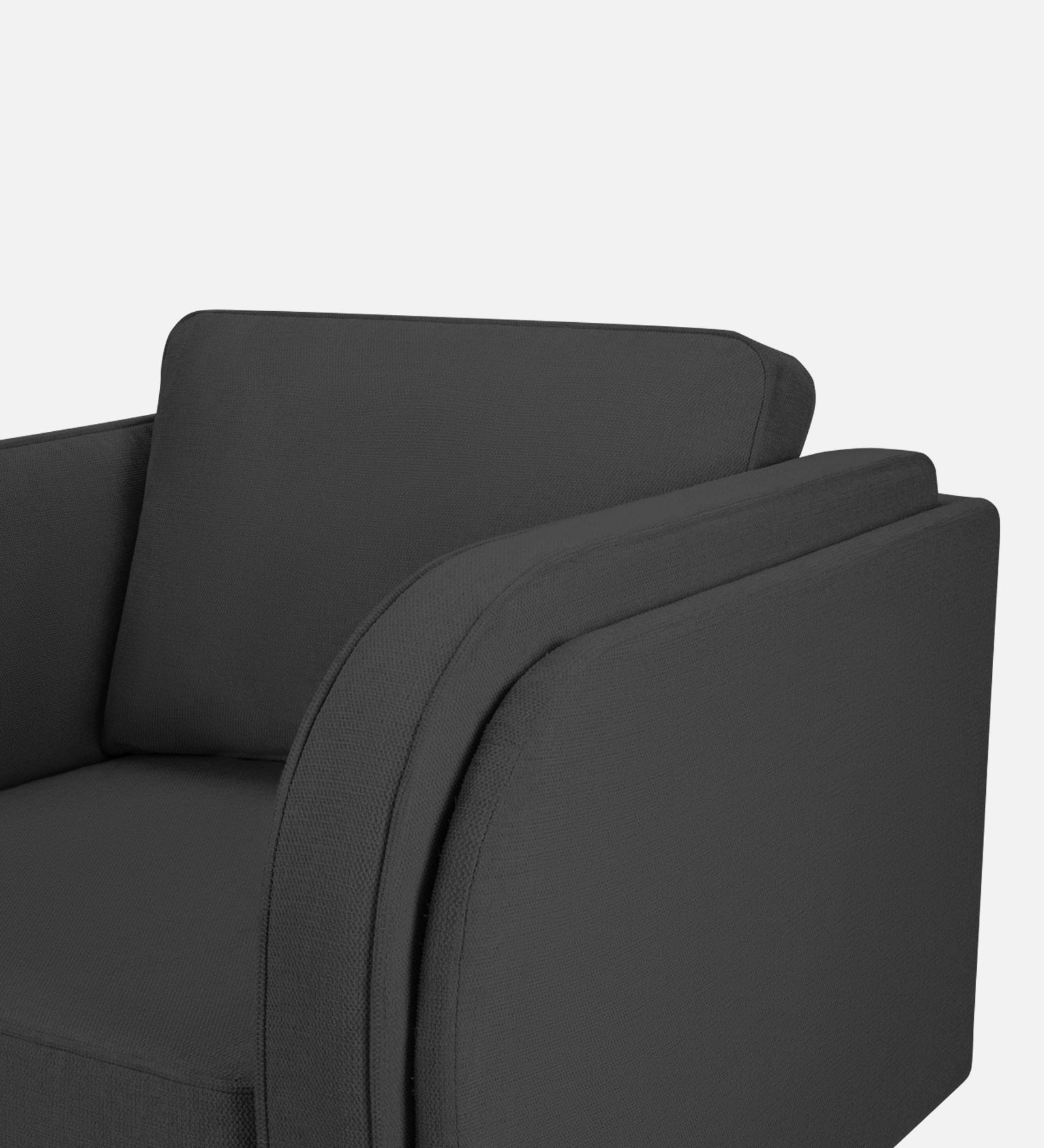 Siddy Fabric 1 Seater Sofa In Charcoal Grey Colour - Febonic Living