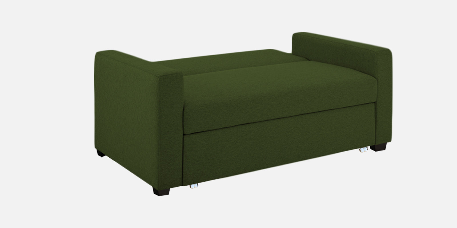 Lobby Fabric 2 Seater Pull Out Sofa Cum Bed In Olive Green Colour - Febonic Living