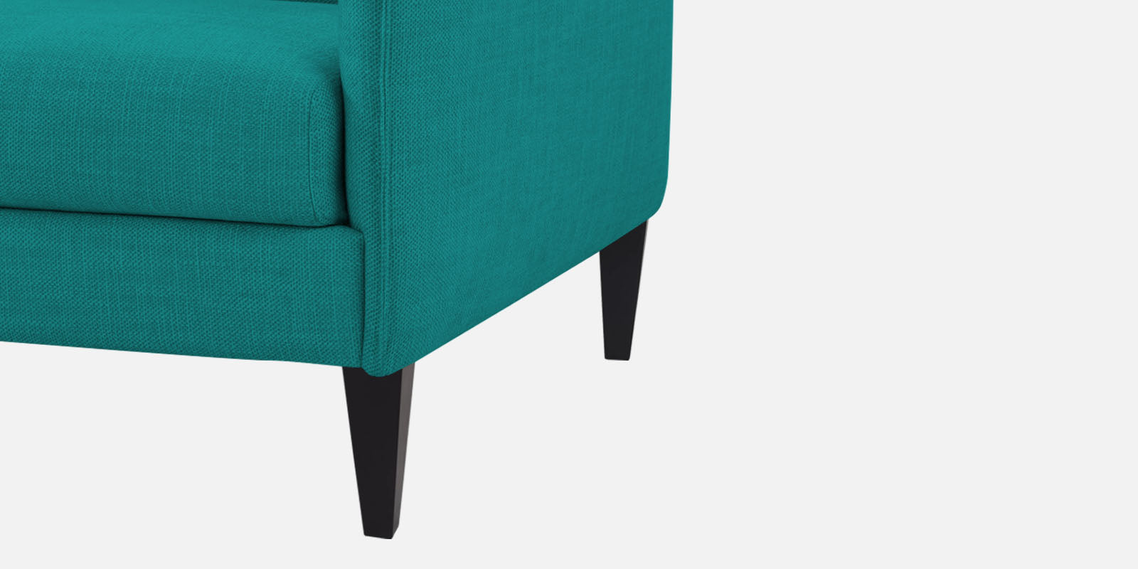 Piku Fabric RHS Sectional Sofa (3+Lounger) In Sea Green Colour - Febonic Living