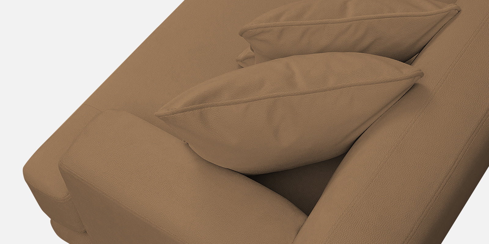 Woody Fabric RHS Sectional Sofa (3+Lounger) In Dusty peach Colour - Febonic Living