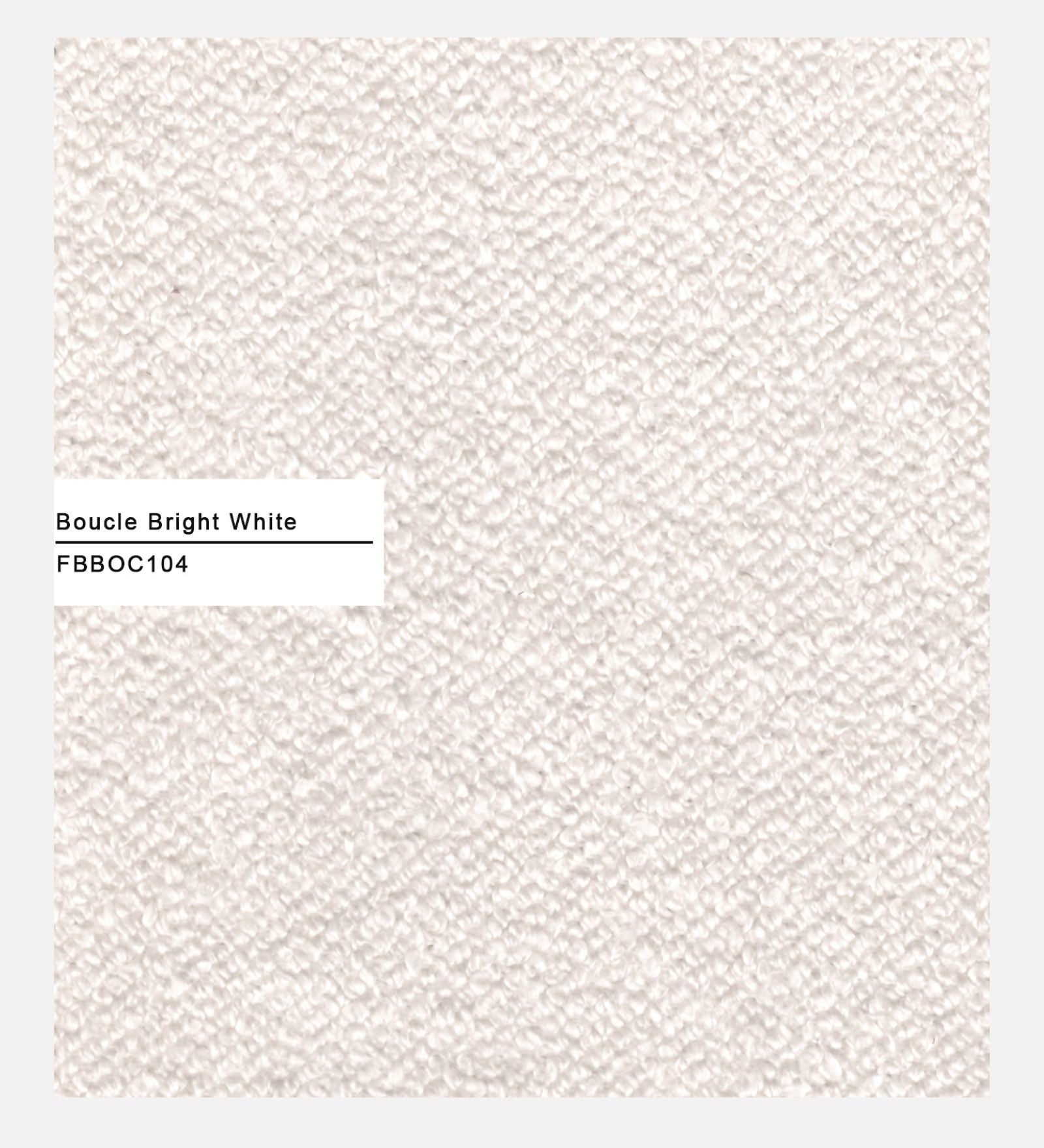 Lark Boucle Bench In Bright White Colour - Febonic Living
