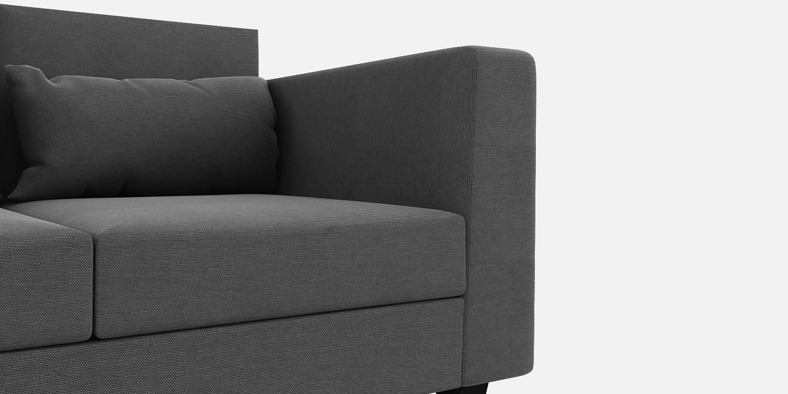 Nipul Fabric 2 Seater Sofa In Charcoal Grey Colour - Febonic Living