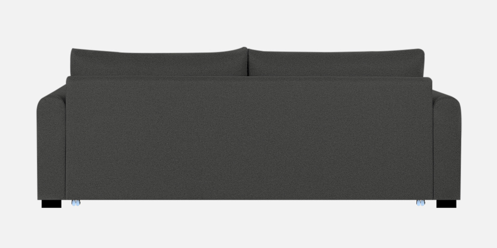 Sigma Fabric 3 Seater Pull Out Sofa Cum Bed In Charcoal Grey Colour - Febonic Living