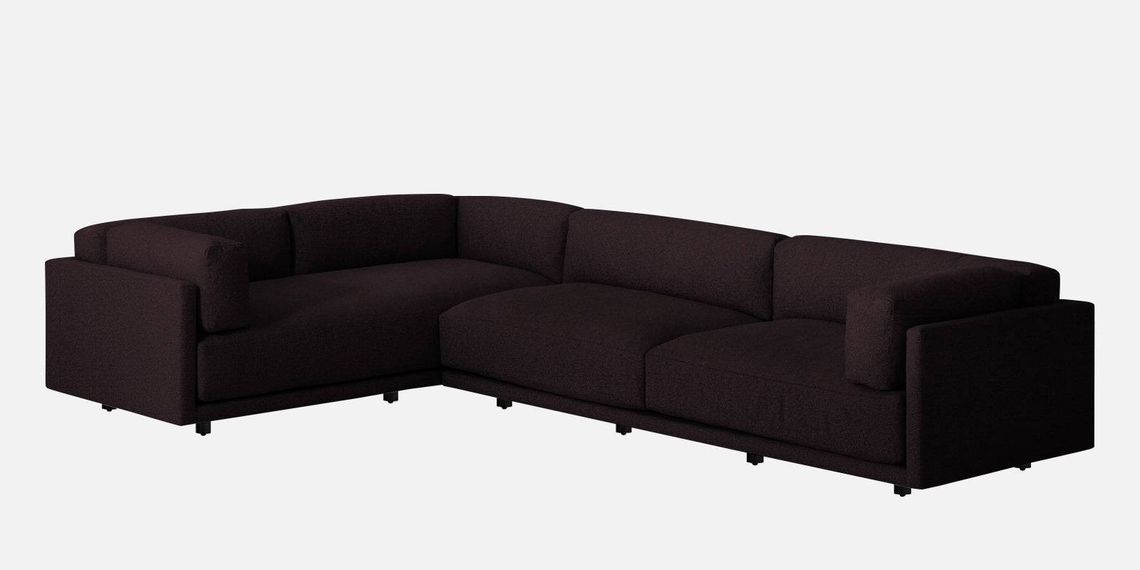 Nixon Fabric 6 Seater LHS Corner Sofa In Cara Brown Colour - Febonic Living