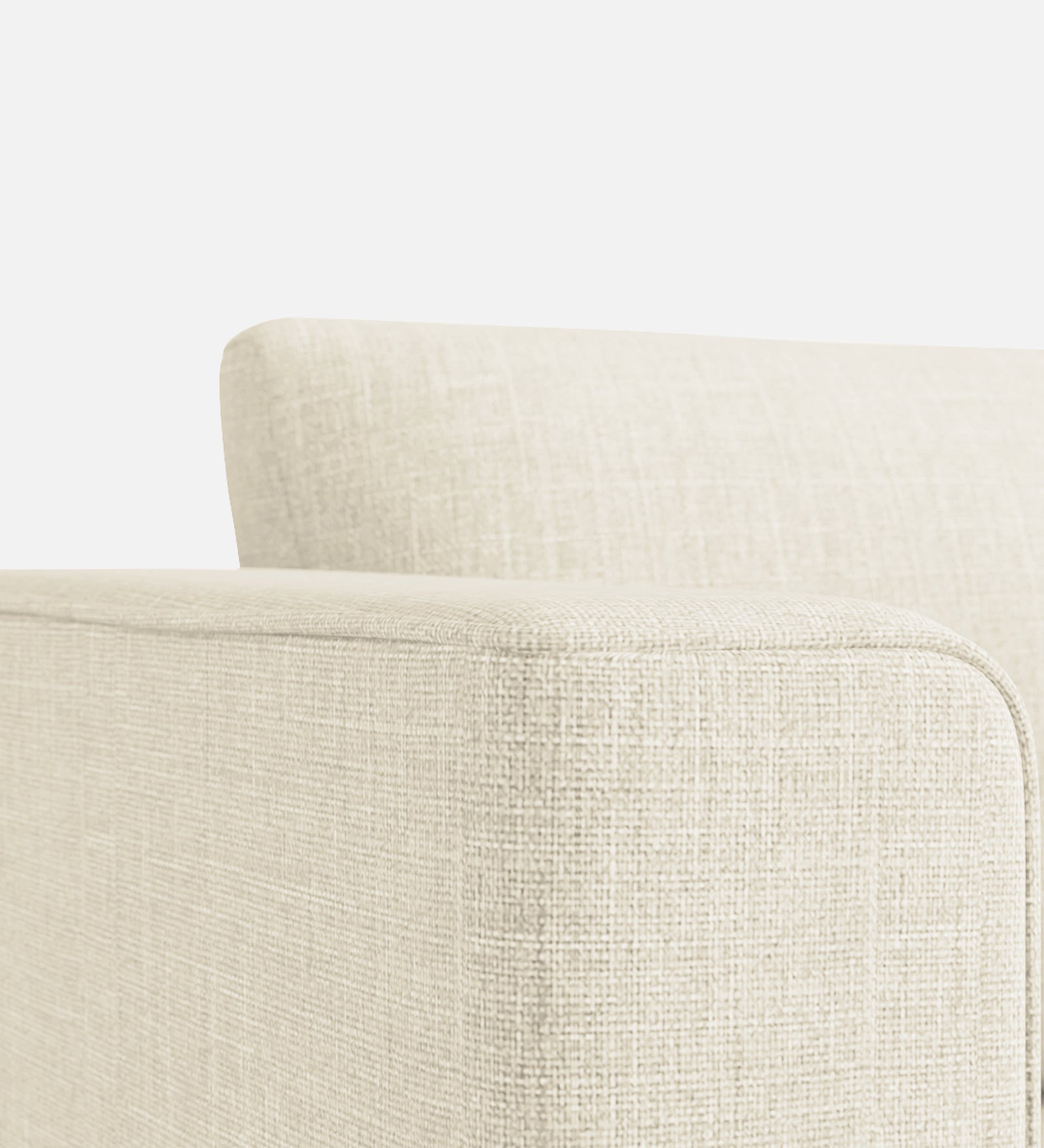Kenia Fabric 1 Seater Foldable Sofa Cum Bed In Ivory cream Colour - Febonic Living