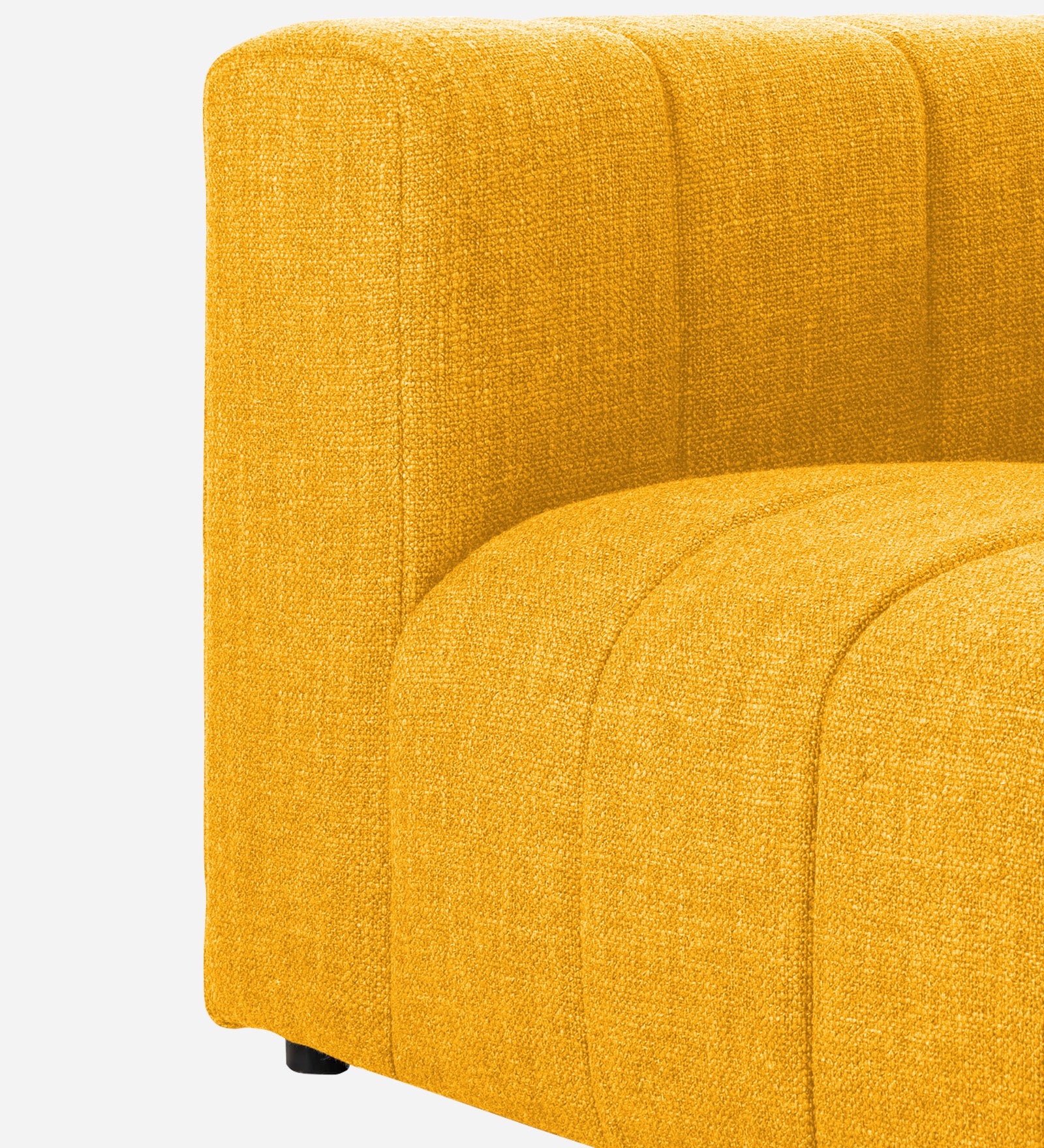 Lara Fabric 1 Seater Sofa In Bold Yellow Colour