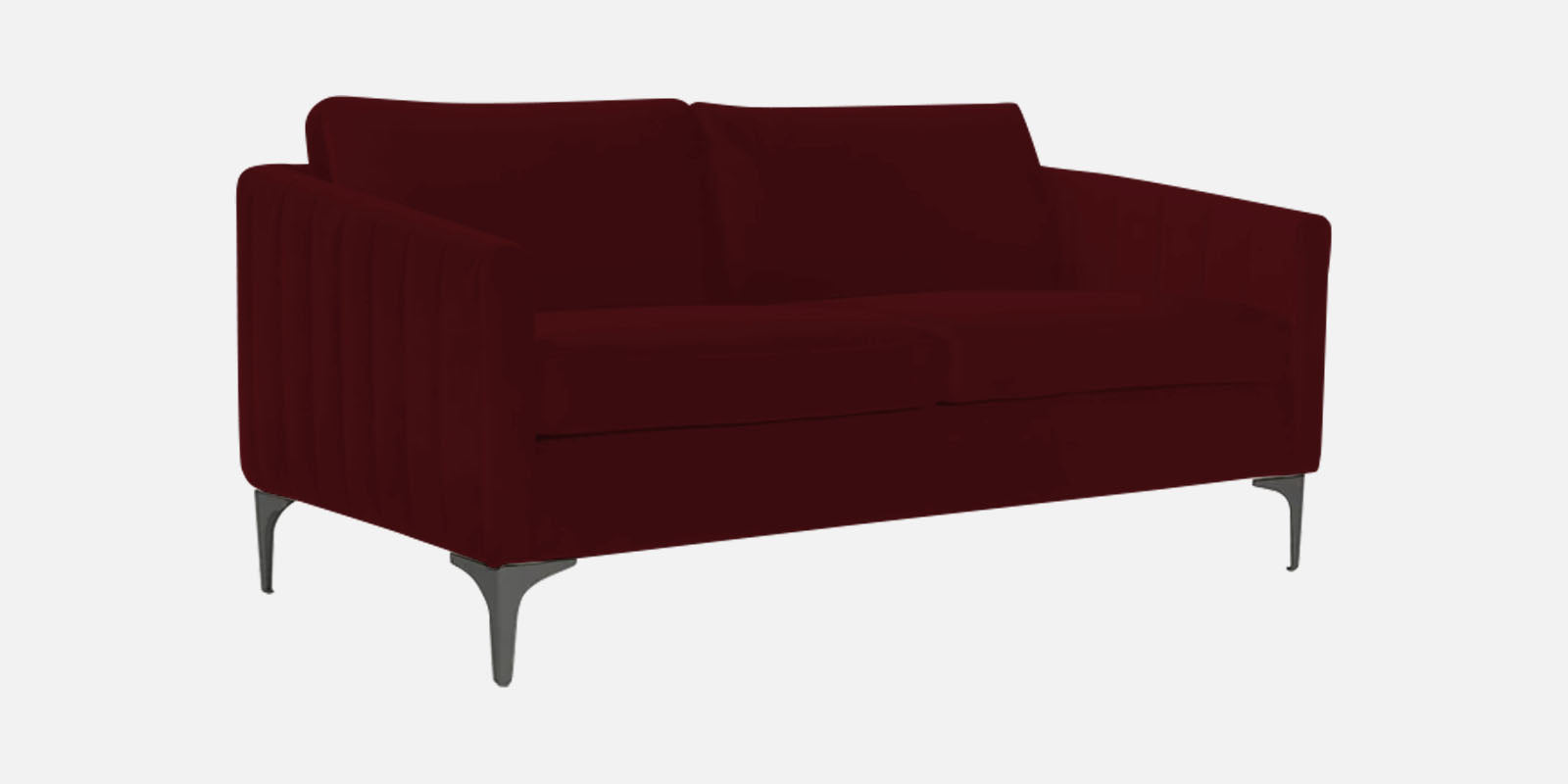 Haru Velvet 2 Seater Sofa In Dark Maroon Colour - Febonic Living