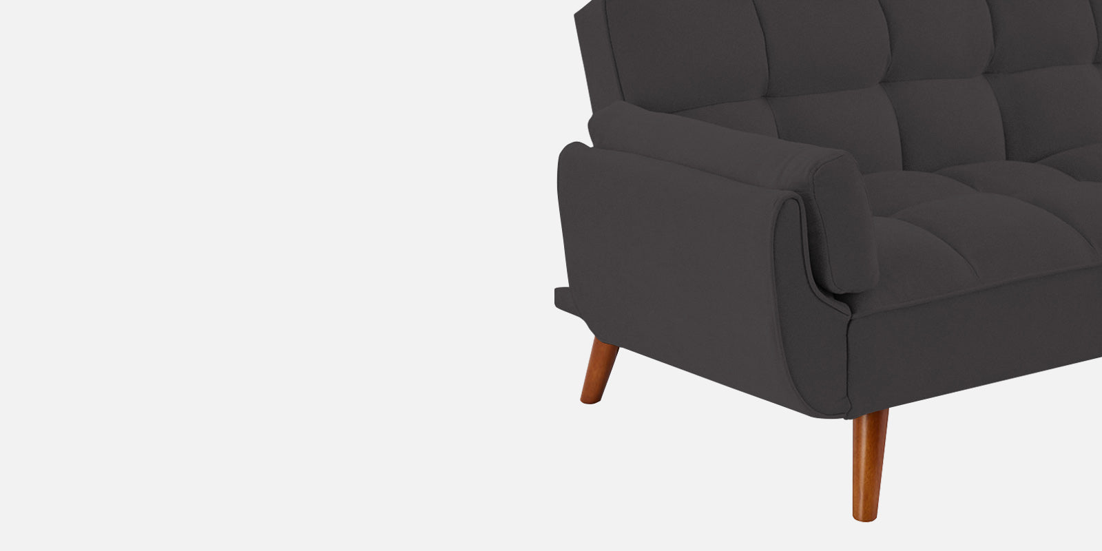 Melano Fabric 3 Seater Convertible Sofa Cum Bed In Maba Grey Colour - Febonic Living