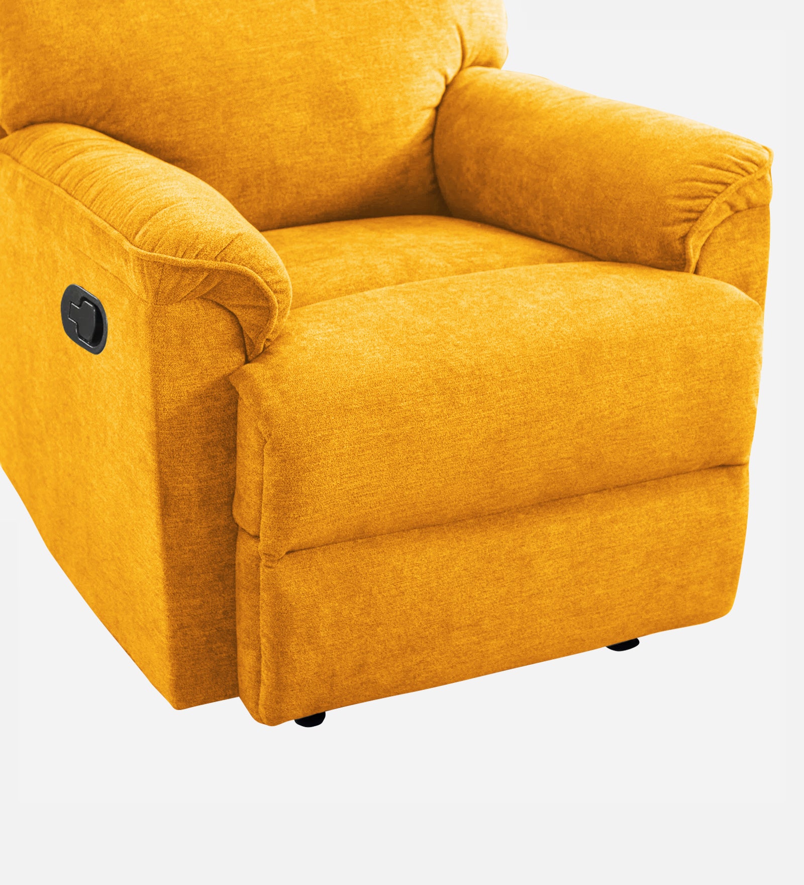 Abby Fabric 1 Seater Manual Recliner In Bold Yellow Colour - Febonic Living
