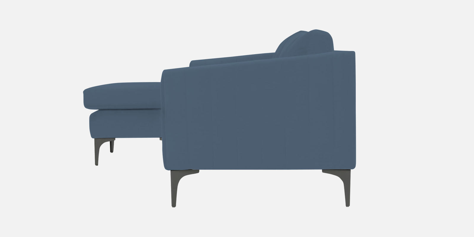 Haru Fabric RHS Sectional Sofa (3+Lounger) In Oxford Blue Colour - Febonic Living