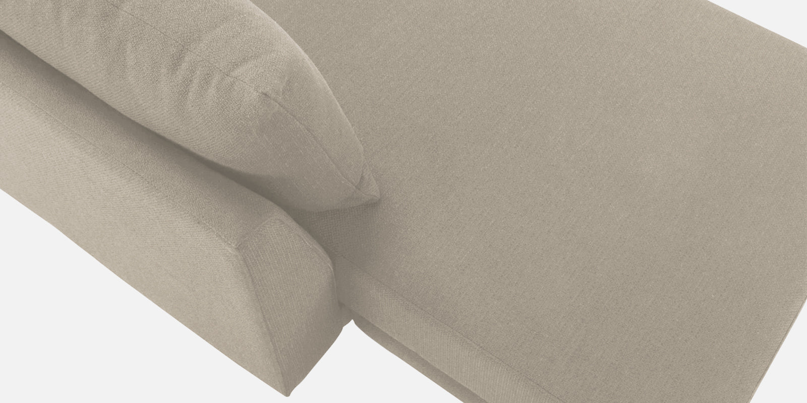 Ira Fabric LHS 6 Seater Convertible Sofa Cum Bed In Ivory Cream Colour - Febonic Living