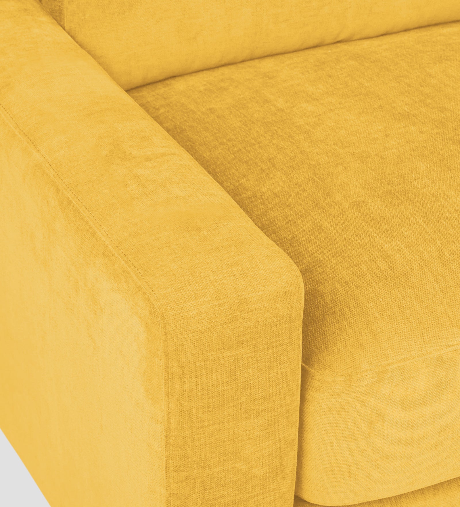 Dara Fabric 1 Seater Sofa In Bold Yellow Colour - Febonic Living