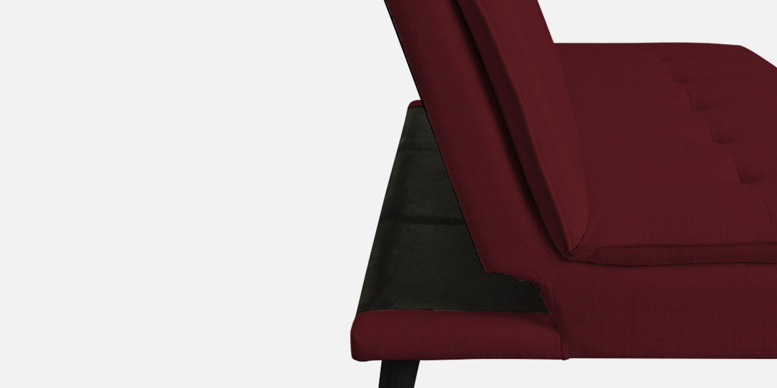 Toner Fabric 3 Seater Convertible Sofa Cum Bed In Blood Maroon Colour - Febonic Living