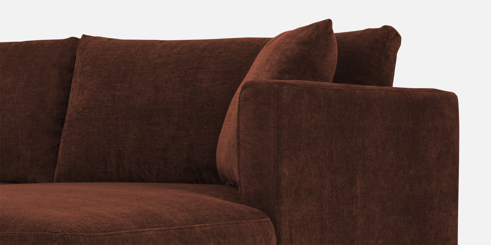 Northern Fabric RHS Sectional Sofa (3+Lounger) In Coffee brown Colour - Febonic Living