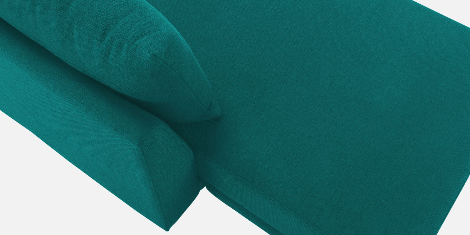 Ira Fabric LHS 6 Seater Convertible Sofa Cum Bed In Sea Green Colour - Febonic Living