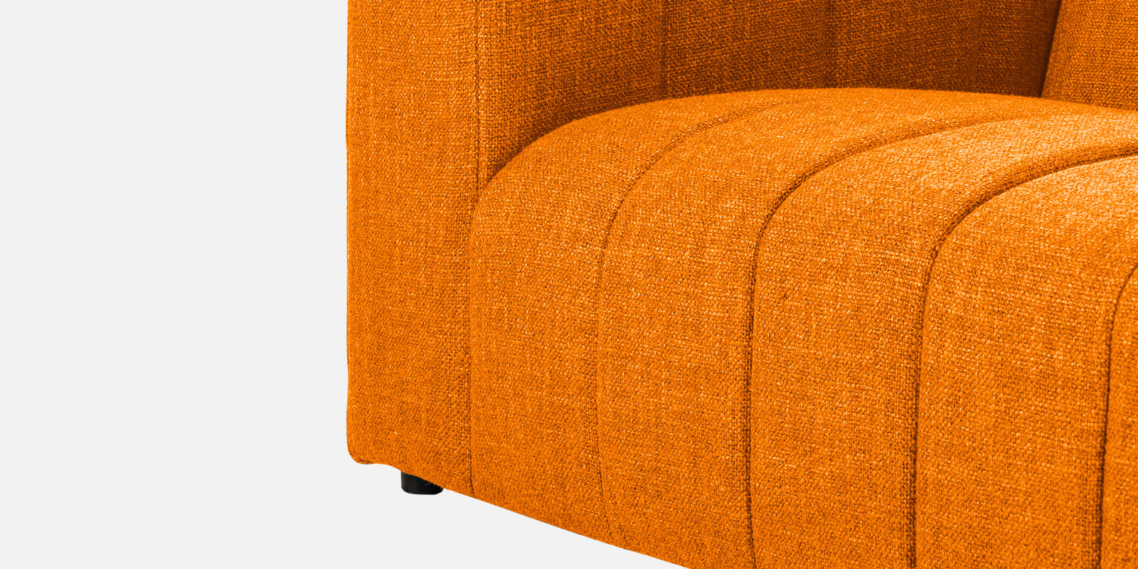 Lara Fabric 3 Seater Sofa In Vivid Orange Colour - Febonic Living