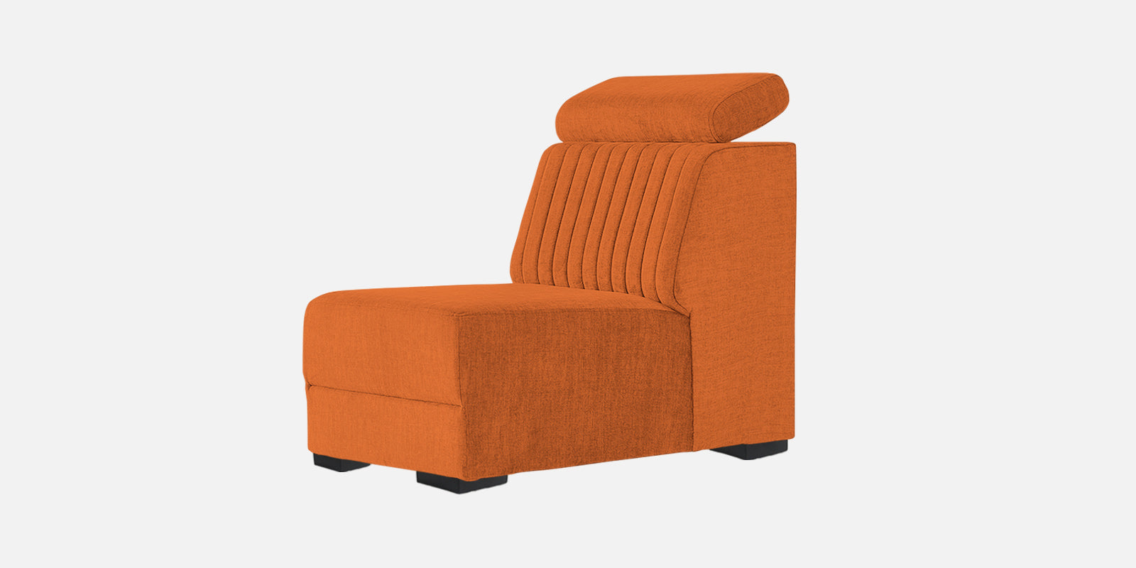 Draco Fabric 6 Seater Corner Sofa In Vivid Orange Colour - Febonic Living