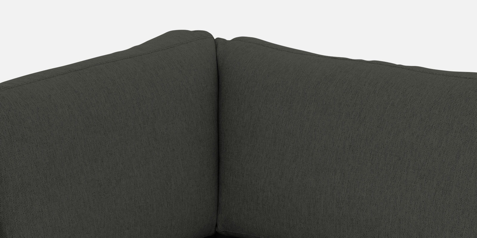 Freedom Velvet 6 Seater LHS Corner Sofa In Hory Grey Colour With Ottoman - Febonic Living