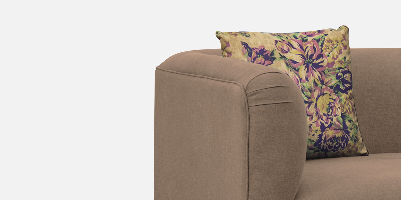 Niki Fabric 3 Seater Sofa In Cookie Beige Colour - Febonic Living