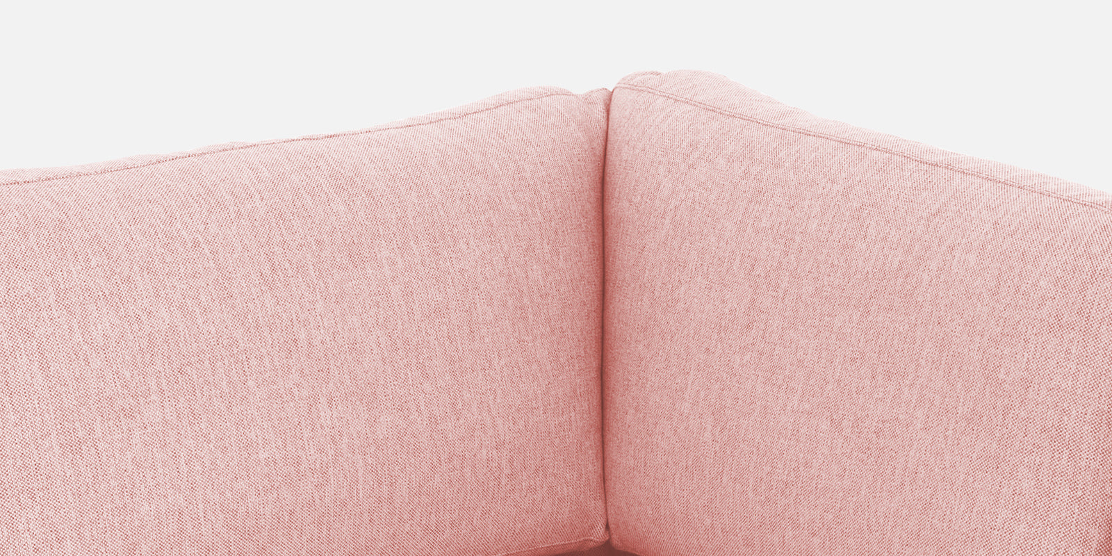 Freedom Velvet 6 Seater RHS Corner Sofa In Millennial Pink Colour With Ottoman - Febonic Living