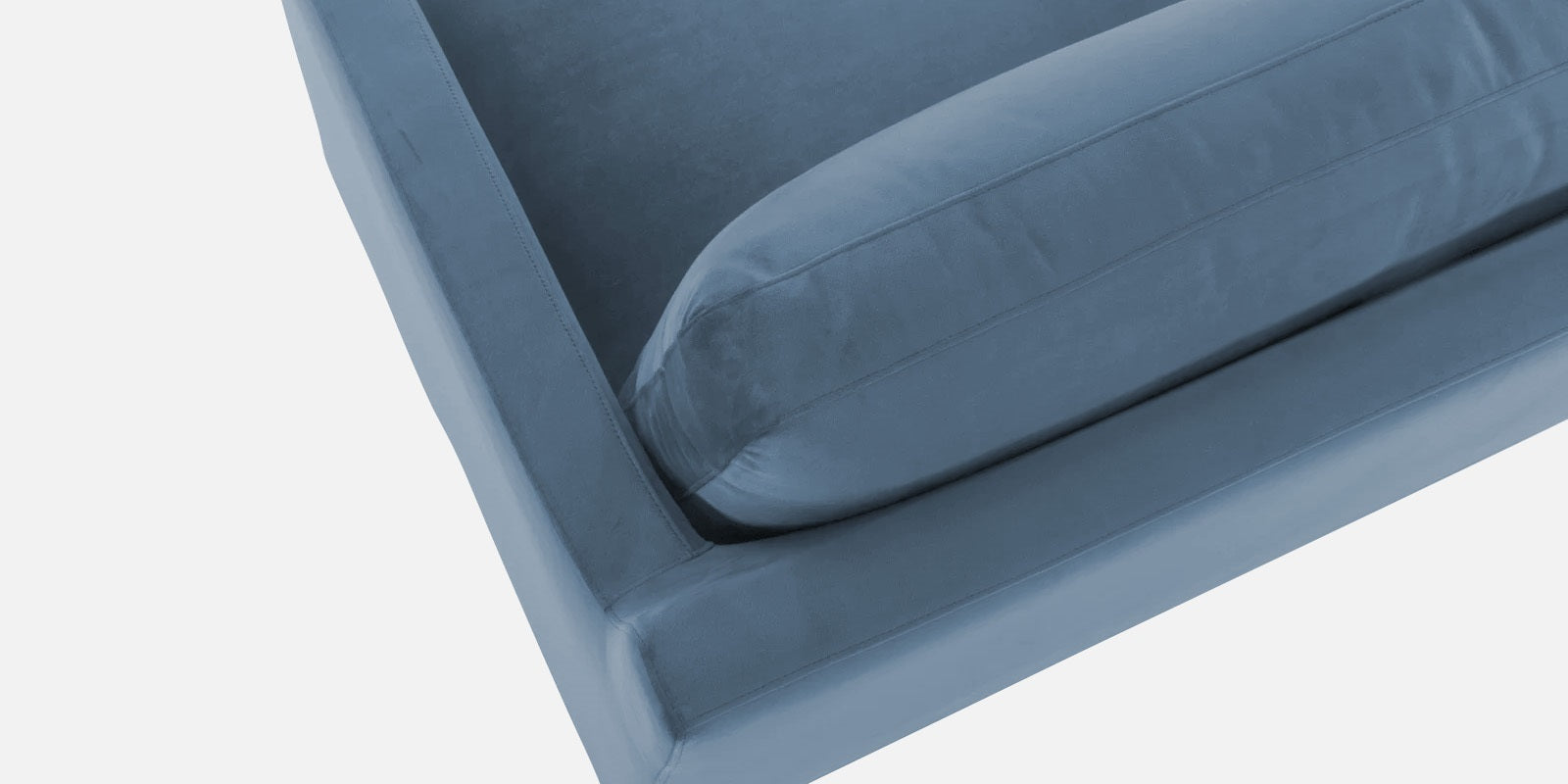 Jones Velvet RHS Sectional Sofa (3+Lounger) In Oxford Blue Colour - Febonic Living