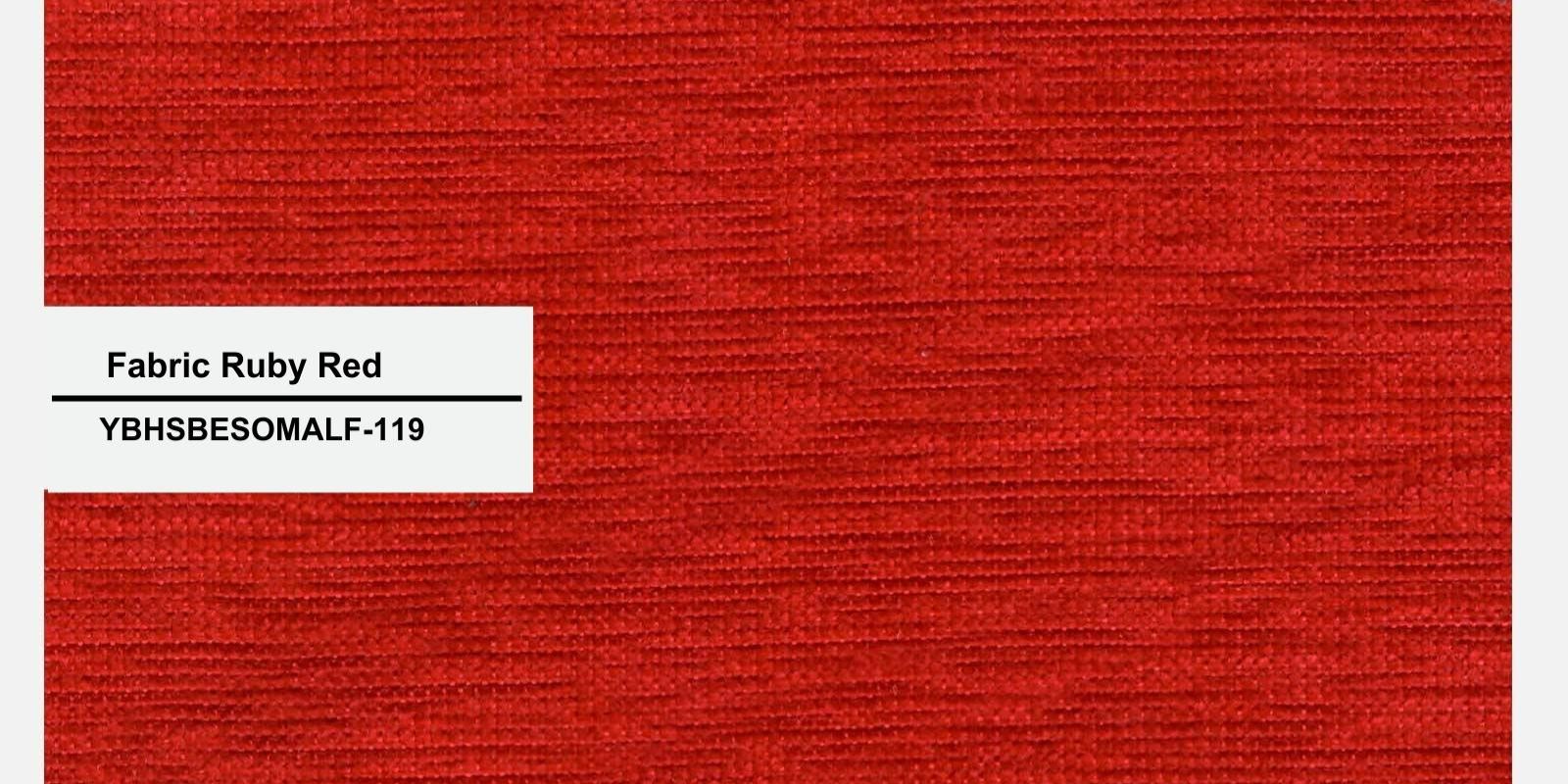 Kera Fabric RHS Sectional Sofa (3+Lounger) In Ruby Red Colour