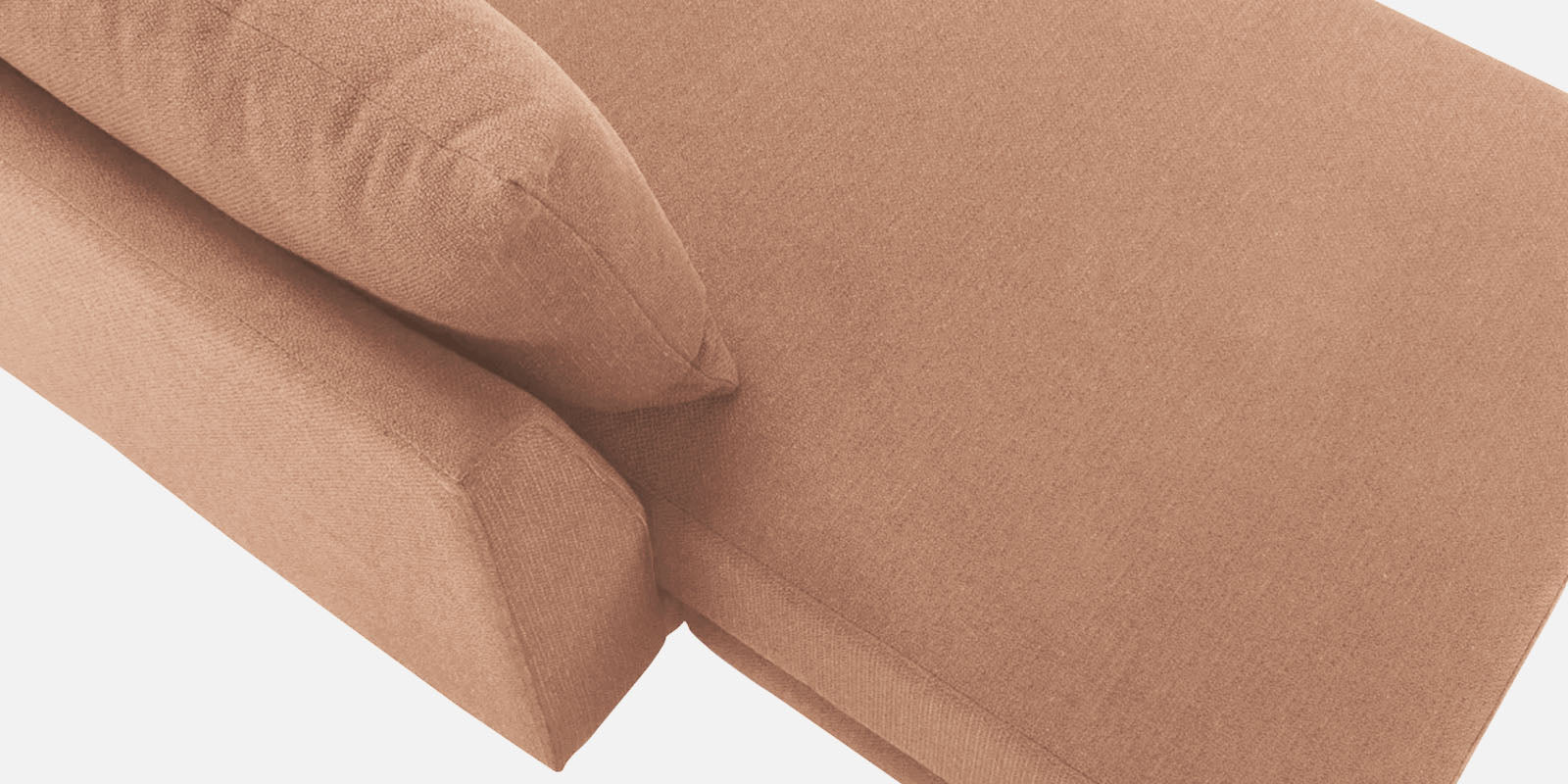 Ira Fabric LHS 6 Seater Convertible Sofa Cum Bed In Cosmic Beige Colour - Febonic Living