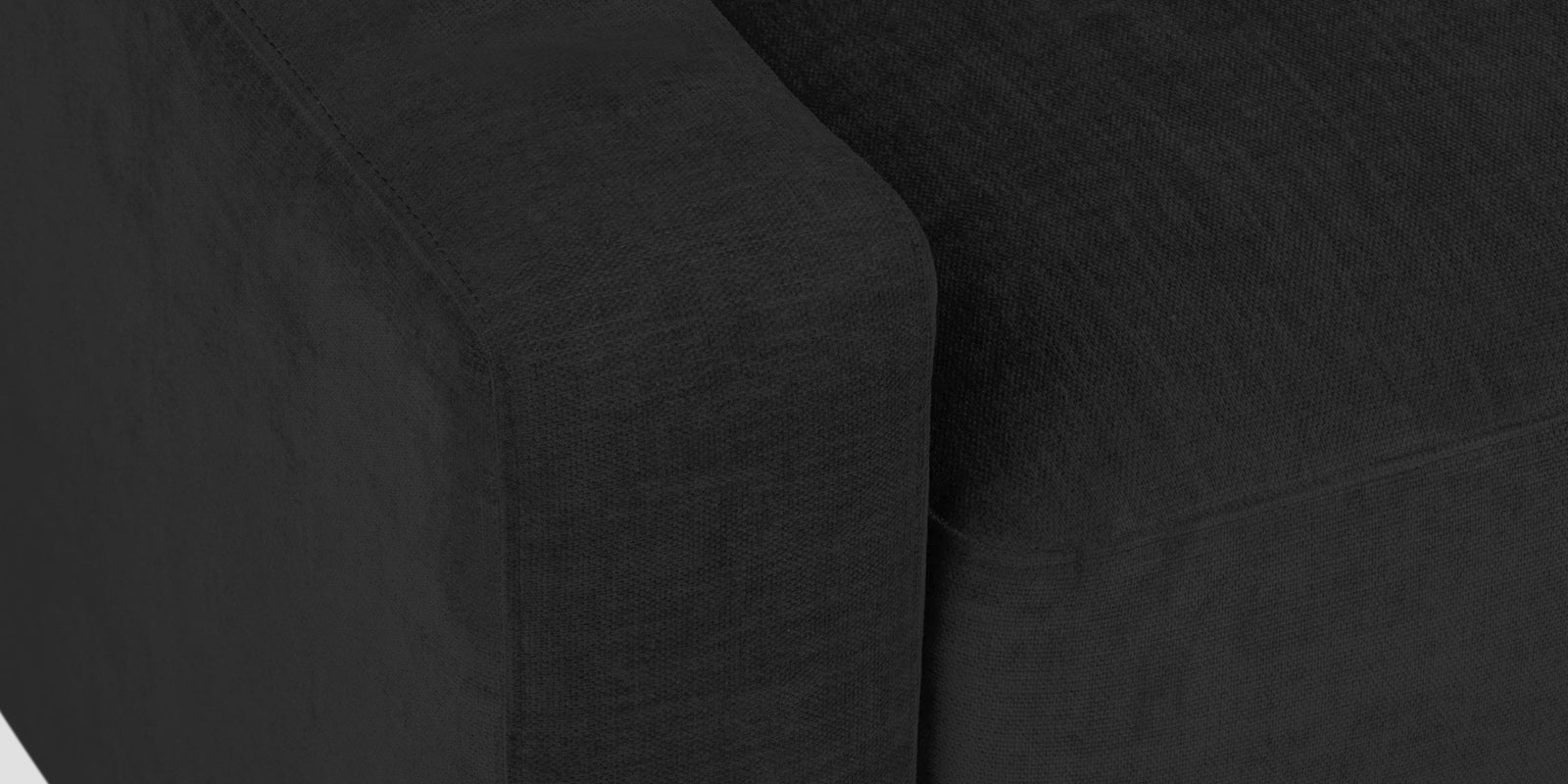 Dara Fabric 3 Seater Sofa In Zed Black Colour - Febonic Living
