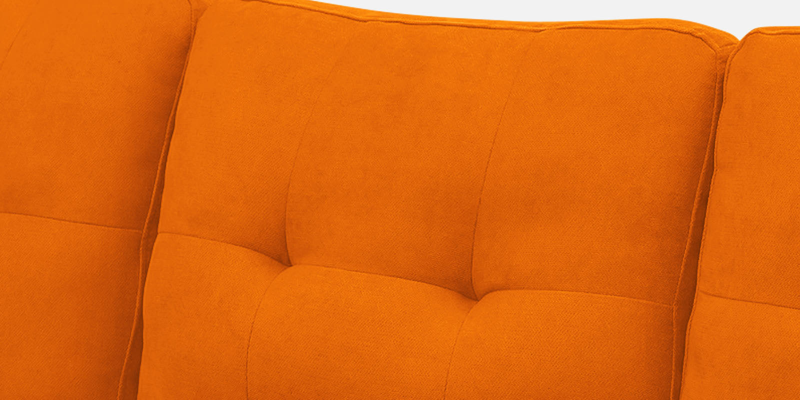 Thomas Fabric RHS Sectional Sofa (3+Lounger) In Vivid Orange Colour - Febonic Living