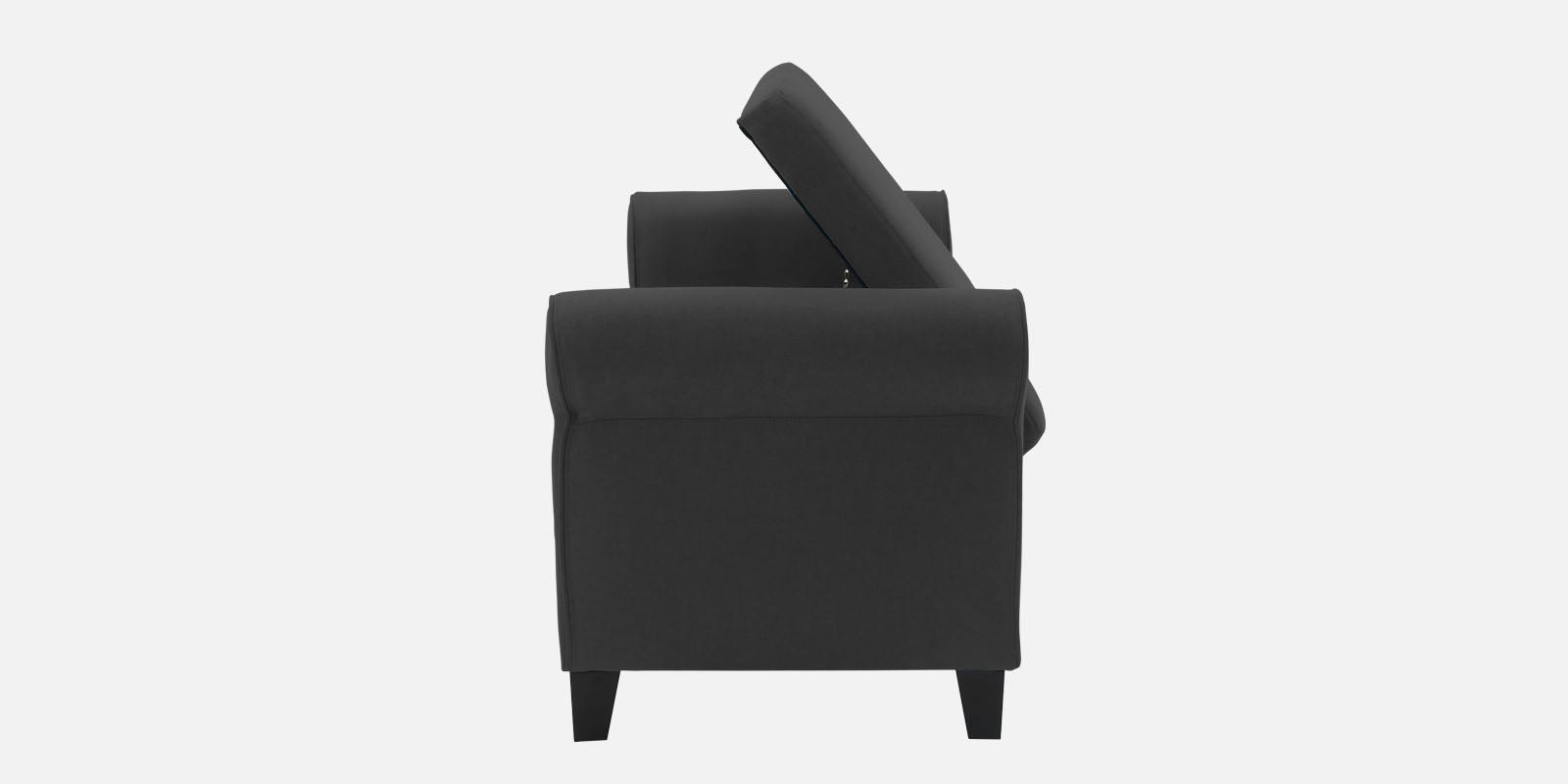 Molo Fabric 2 Seater Recamier In Charcoal Grey Colour With Storage - Febonic Living