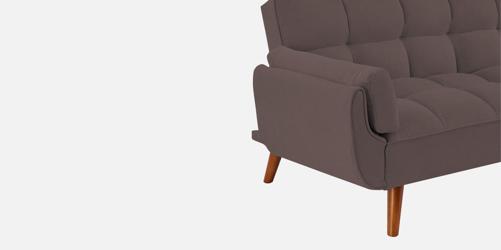 Melano Fabric 3 Seater Convertible Sofa Cum Bed In Caspa Brown Colour - Febonic Living