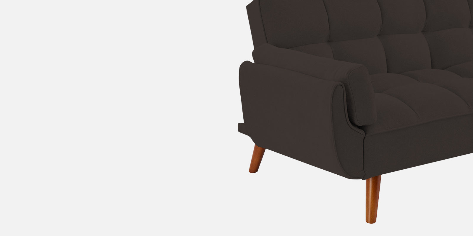 Melano Fabric 3 Seater Convertible Sofa Cum Bed In Cidar Brown Colour - Febonic Living