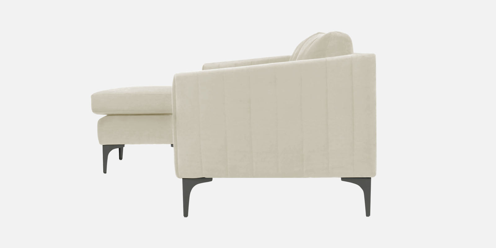 Haru Fabric RHS Sectional Sofa (2+Lounger) In Warm White Colour - Febonic Living