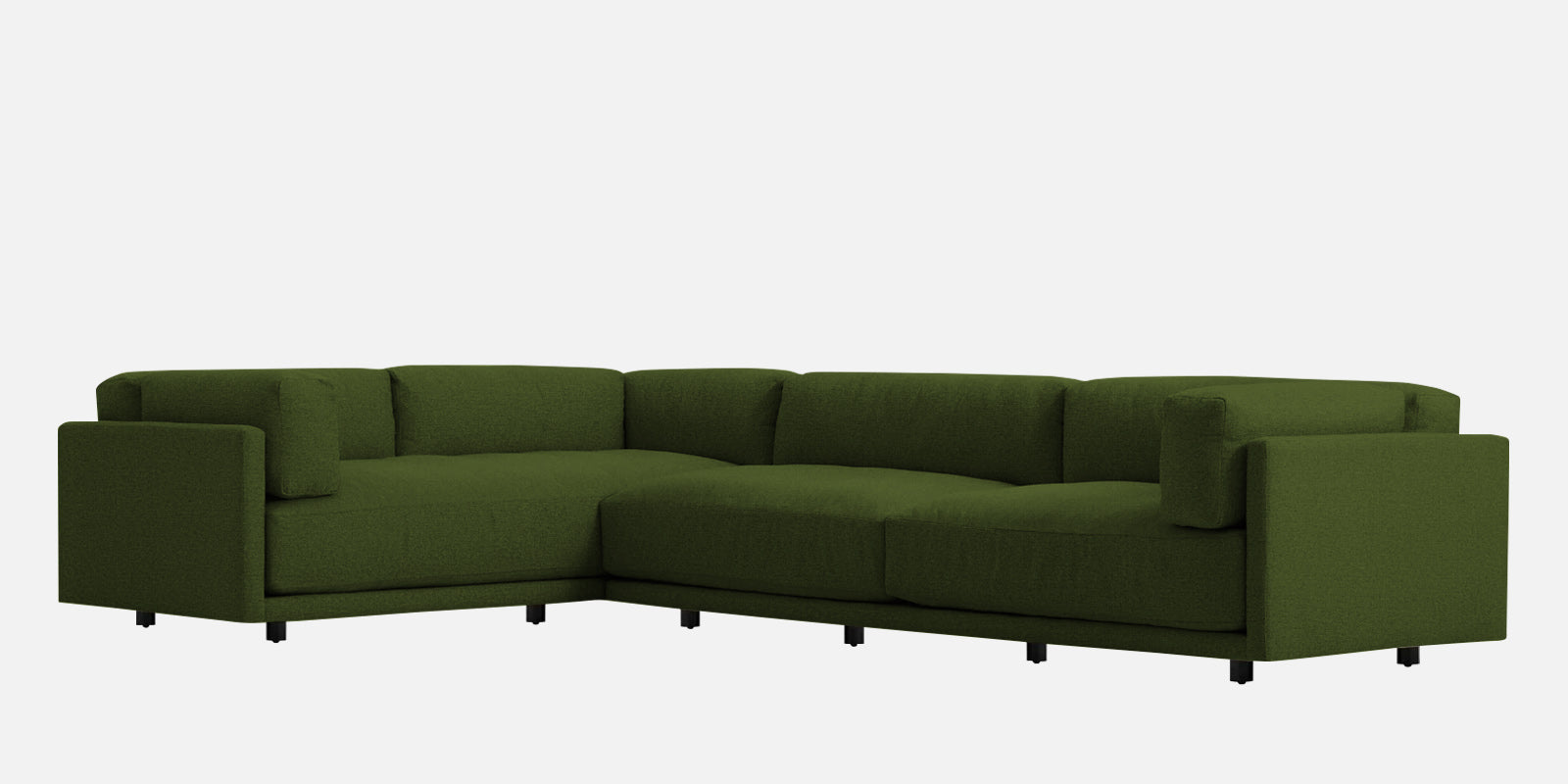 Nixon Fabric 6 Seater RHS Corner Sofa In Olive Green Colour - Febonic Living